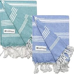IndiHaus - Premium Large Cotton Towels For Bath (150Cm X 85Cm)| Soft, Absorbent And Comfortable Towels For Bath Large Size | Quick Dry Gym, Travel & Bath Towel Blue & Ocean Teal, Set Of 2, 250 TC-image-15