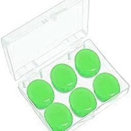 Earplugs soft silicon for Noise Cancelling Reusable Moldable Wax Earplugs for Swimming, Work, Airplane, sound reducing For sleep, study,Meditation, Loud events, waterproof reusable(Green)-10