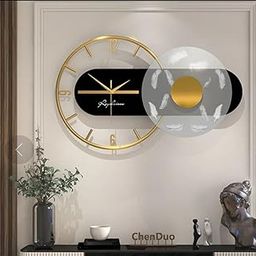 Art House Designer Wall Clock (Grey) for Home Offices (Feather) 37 * 21 inch (powdercoated and Lacquered to Ensure rustfree and no Fading Color)-image-42