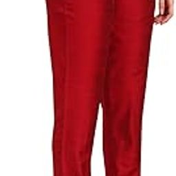 Women's Cotton Silk Pant | Half-Elasticated Waist Slim Fit Trouser for Women | Casual Pocket Pants for Office Formal Daily Use-image-18