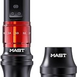 Mast Fold2 Pro Wireless Tattoo Machine, Rotary Tattoo Gun Pen, 2 Grips 40mm & 44mm, Mcore-C1 Powerful Motor, 7 Strokes Length (Red + Extra Grip)-image-71
