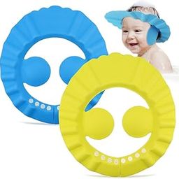 DHVAJ Baby Shower Cap Bathing Cap - 2 Pcs Soft Adjustable Visor Hat Safe Shampoo Shower Bathing Protection Bath Cap for Toddler, Baby, Kids, Children | Multicolor-13