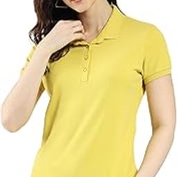 Women Regular Fit Polo T-Shirt | Solid Pattern | Half Sleeve Cotton T-Shirt for Women | Casual Wear Collared Tee for Women's Navy-picture-16