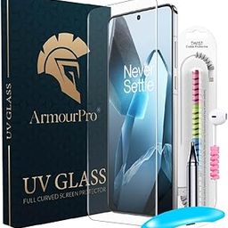 ArmourPro Military Grade UV Tempered Glass Screen Protector Compatible for OnePlus 13 5G with Edge to Edge Coverage, Cable Protector and Easy Installation kit (6.82 Inch)-image-3