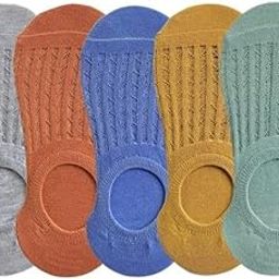 5 Pairs Women Invisible Boat Socks Summer Low Ankle Female Cotton Mesh Breathable_Multicolour-image-27