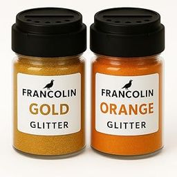 Francolin Glitter | Orange & Gold | Resin Art | Glitter – Shimmer for Epoxy, Tumblers, Slime & Nail Art – Cosmetic Grade – 75g*2-image-76