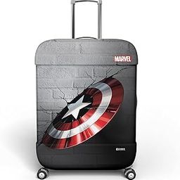 Marvel Captain America Shield Luggage Cover | Polyester Travel Suitcase Cover | Washable and Stretchable Suitcase Protector | 26-30 Inch | Large | Gray-image-59