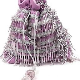 Women Purple Tassel Embellished Potli-image-19