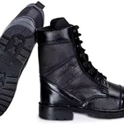 MSG Industries Pure Genuine Leather Warrior Jungle Boot for Men, Canvas Boot, Casual boot,Uniqui boot, NCC Boot, Army Boot Shoes (Black)-picture-14
