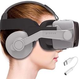 Title- Procus Pro Virtual Reality Headset-VR Headsets with 100-120° FOV | 1 Year Warranty | Support Mobile Screen Size 4.7"-7.0" | 3.5mm Jack Inbuilt Headphones with 3.5mm to Type-C convertor (Grey)-23