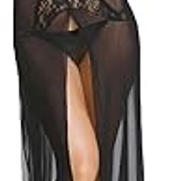 Women's Lace, Net Self Design Maxi Babydoll-image-87