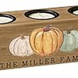 Personalization Universe Fall Family Pumpkins Personalized 5 pc. Wood Tea Light Holder-image-42