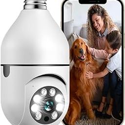 Smart Security Shape 360° Camera 1080p Wireless PTZ CCTV - Easy Install Indoor Night Light Vision,Motion Sensor Lights, 24x7 Recording,Two Way Talk, Mic (Bulb_Camera)-61