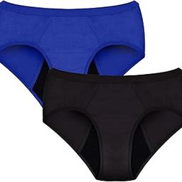 Ultimate Leak Proof Cotton Spandex Reusable Period Panties Menstrual Postpartum Underwear for Women (Pack of 2)-image-70