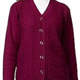 Women's Warm Woolen Cardigan - Stylish Full Sleeve Knitwear for Winter, Cozy & Elegant Sweater with Front Buttons and Pockets-image-84