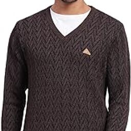 Mens Solid V Neck Full Sleeve Pullover (1243221VN)-image-34