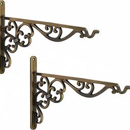 Growfynd ® Metal Wall Hook Hanging Plant Bracket | Decorative Straight Plant Hanger for Pots, Bird Feeders, Planters, Lanterns, Cotton, Wind Chimes Indoor Outdoor (Pack of 2)-image-74