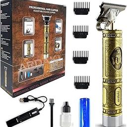 Drunshi Buddha Design Professional Hair Clipper for Men | Rechargeable Cordless Beard Trimmer with 4 Guide Combs, USB Charging, Cleaning Brush & Oil | Heavy Duty Metal Body Grooming Machine-10