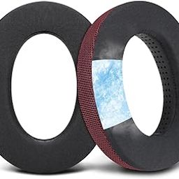 SOULWIT Ear Pads for Sennheiser HD599/HD598/SE/CS/SR/HD595/HD569/HD560S/Game Zero/G4ME Zero, Earpads Cushions for PC37X/PC38X/PC350/PXC350/PXE350/PC360/HD380/HD380-Pro -Grid Cooling Gel Burgundy-image-59