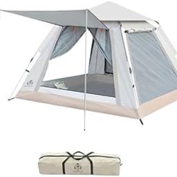 Outdoor Auto Water-Resistant Portable Instant Big Bird Tent for 3-4 Person (Beige)-image-80