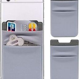 CRYSENDO Nylon Wallet Credit Card Holder | for Back of Phone | Stores 2-3 Cards + Cash | Strong 3M Adhesive Compatible with Most i-Phone & Smartphones (3 Pcs) (Grey)-image-70