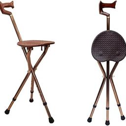 Rehamo Walking Stick with Folding Seat/Chair/Stool & Anti Slip Rubber Bush, Adjustable Height Cane with Tri-Pad Base & Built-in Seat | 2 in 1 Aluminium Folding Walking Stick Seat with 1 Year Warranty-10