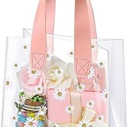 NEERA Luxury Transparent Bag with Leather Handle – Elegant Hamper | Shopping & Carry Bag for Weddings | Birthdays | Festivals & Special Occasions(Pink Color) (1)-11
