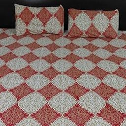 Cotton Double Bed Sheets with Pillow Covers-image-0