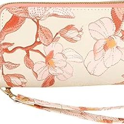 syga Women's Zip-Around Wallet with Flower Pattern, Card and Coin Holder(STYLE-05)-picture-5
