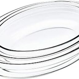PrimeWorld 3 Pcs Oval Borosilicate Baking Dish Rectangular Serving Tray Bowl Microwave and Oven Dish Clear (2500 Ml, 1600 Ml, 700 Ml))-image-26
