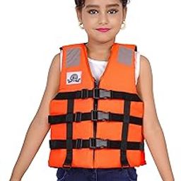 AKMA Life Jacket Personal Flotation Safety Life Jacket Weight Capacity Up to 40Kg, Age 7-13 Years Color : Orange (Model : Junior)-image-14