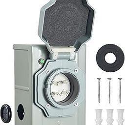 WYM world - 30 Amp Generator Power Inlet Box, NEMA L14-30P, Power Inlet Box for 4 Prong Generator Cord, 125/250 Volt, 7500 Watt, Heavy Duty-image-54