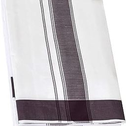 Men's Tillana 9x5 Panchakajam Dhoti with Towel, Polycotton, Size: (4.0mtr Dhoti, 2.25mtr Towel)-22
