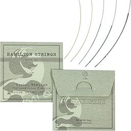 Hamilton Violin Strings Universal Full Set 4/4 Scale (G-D-A-E) with Extra E-String | Germany Steel | Ball-End | Medium Gauge Tension - By MIVI Music-0