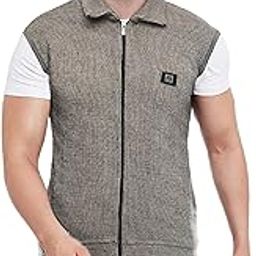 Woollen Sleeveless Zipper Sweater for Men-picture-10