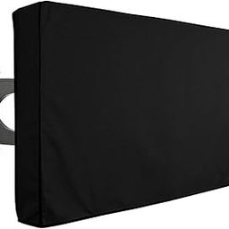 Leorbix LED TV Cover for 32 in Dustproof & Waterproof With PVC Layer Protector LCD LED Monitor Cover With Zip Lock (Black)-12