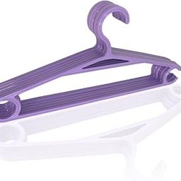 Plastic Hangers for Drying Clothes | Hangers to Organize Wardrobe Door Balcony Bathroom | Shirt Saree Dress Tie (Purple, 6)-image-99