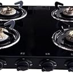 KAFF Cooktop | 4 Burners with Slim Line Design 58 CM | 1 Jumbo burner | High Efficiency Brass Burners, Black Tempered Glass | Matt Enamelled Pan Support | Black | CTRJ58-4B-image-64