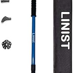 Linist Lightweight Aircraft-Grade Aluminum Trekking Poles with Extended Down Grip Plus Tip Kit and Carry Bag - Heavy Duty 7075 Perfect for Hiking, Backpacking, and Outdoor Adventures-image-7