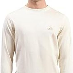 Mens Solid Round Neck Wool Blend Pullover-image-22