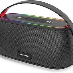 iNFiRe Newly Launched FireBeatz 14W Bluetooth Party Speaker, Powerful Sound with Multicolour RGB LED Lights Upto 8 Hours Playback Time I BT 5.4/FM Radio/TF Card/USB Playback (Black)-30