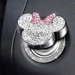Push Button Start Button Cover Car Interior Decoration Shiny Pink Crystal for Women Girls-15