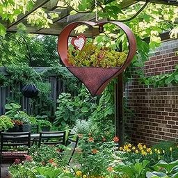 ATORSE Heart Shape Hanging Planter Plant Lovers Gifts Farmhouse Patio Succulent Pot-image-15