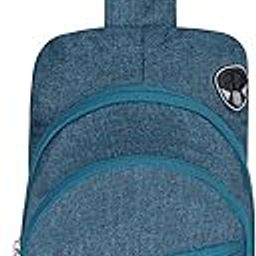 Cordette Unisex Polyester Casual Single Shoulder Sling Bag Crossbody Chest Bag with Earphone Hole (Dark Cyan)-image-38
