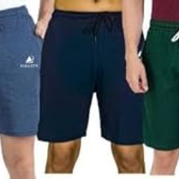 Solid Mens Pack of 3 Multicolour Regular Shorts-image-30