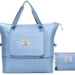 Foldable Travel Duffel Bag, Large Capacity Folding Travel Bag, Travel Lightweight Waterproof Carry Luggage Bag (40 x 23 x 45cm (Pastel Blue)-image-60