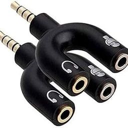 SPLITTER-01 3.5mm Audio Jack to Headphone Microphone Splitter Converter Adaptor (Specially Design for Mobile Tablet and Laptop(Only 1 Input for Audio) (Pack of 2)-29