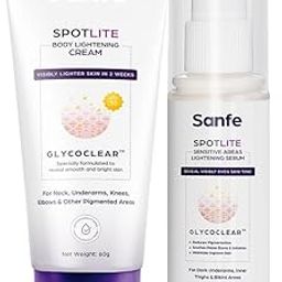 Sanfe Spotlite Body Kit | Lightens Overlooked Areas | Brightens Intimates | Non Toxic | 6 In 1 Glo Cream | Spotlite Serum-53