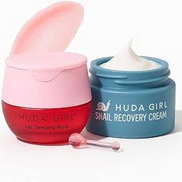 HUDA GIRL Lip Sleeping Mask & Snail Repair Cream - Get Korean Skincare with Snail Mucin Moisturizer and Lasting Hydration, Soft, Smooth and Glowing Lips with Lip Balm-image-72