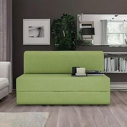 HANDWOOD FURNITURE Modern Home Furniture | Fold Out Sofa Cum Bed | 2 Seater Sofa | Sofa for Living Room, Home & Office Furniture | Green Color-image-71